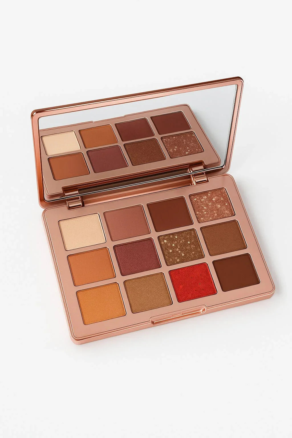 Palette de maquillage Adisael nudes 12 teintes universelles avec miroir intégré tons chauds et beiges